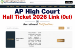AP High Court Hall Ticket 2026 Link