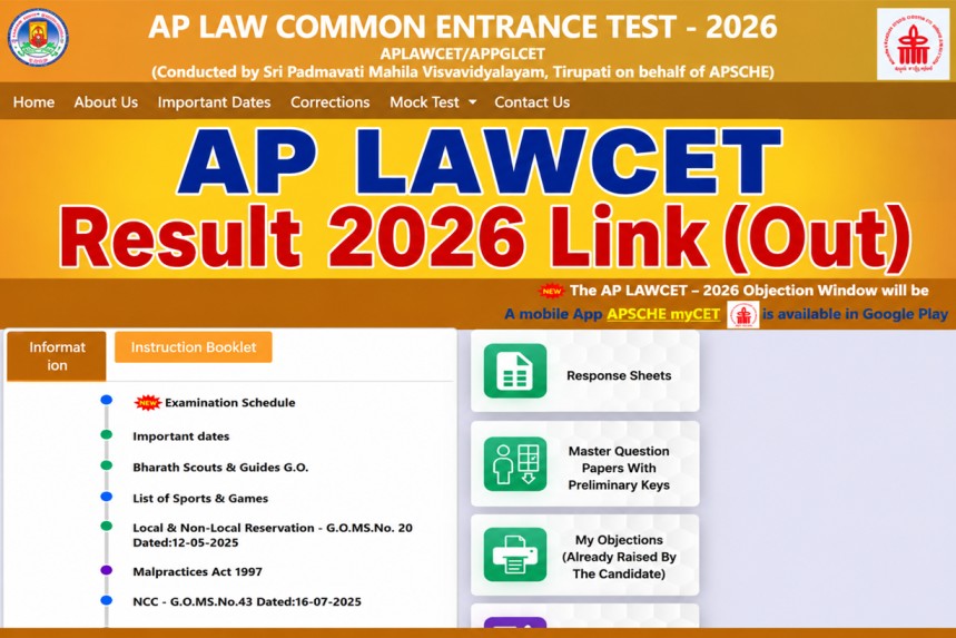 Manabadi AP LAWCET Result 2026 Link