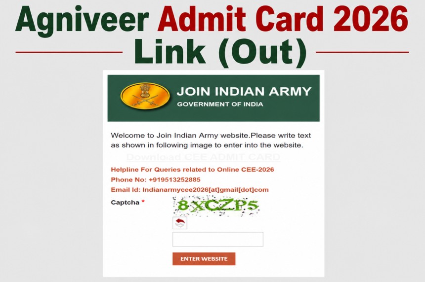 Agniveer Admit Card 2026 Link