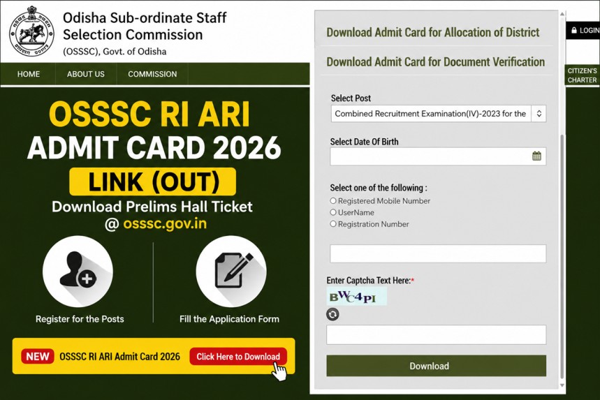 OSSSC RI ARI Admit Card 2026 Link