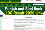 Punjab and Sind Bank LBO Result 2026 Link